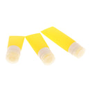 Set Of 3PCS Travel Squeeze Silicone Bottle for Bath Shampoo Gel Lotion Container Yellow 38/60/80ML