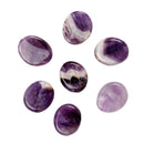 Pack of 7 Amethyst Reiki Energy Chakra Gemestone Palm Stones Healing Crystals