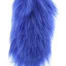 Manmade Rabbit Hair Handbag Car Keychain Keyring Charm - Royal Blue