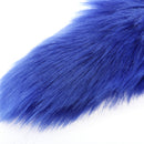 Manmade Rabbit Hair Handbag Car Keychain Keyring Charm - Royal Blue
