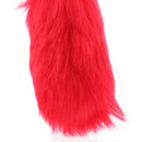 Manmade Rabbit Hair Tassel Handbag Car Keychain Keyring Charm - Red