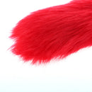 Manmade Rabbit Hair Tassel Handbag Car Keychain Keyring Charm - Red