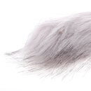 Manmade Rabbit Hair Handbag Car Keychain Keyring Charm - Light Grey