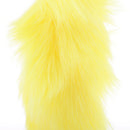 Manmade Rabbit Hair Handbag Car Keychain Keyring Charm - Yellow