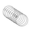 Stainless Steel Aircraft Cable Wire Keyring KeyChain Keyholder 20cm Pack Of 10PCS