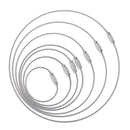 Stainless Steel Cable Wire Keyring KeyChain Keyholder Car Bike Accessories Silver 35cm