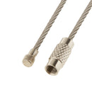 Stainless Steel Cable Wire Keyring KeyChain Keyholder Car Bike Accessories Silver 35cm