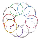 Stainless Steel Aircraft Cable Wire Keyring KeyChain Keyholder Blue 15cm Pack Of 10PCS