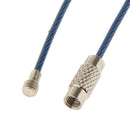 Stainless Steel Aircraft Cable Wire Keyring KeyChain Keyholder Blue 15cm Pack Of 10PCS