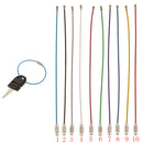 Stainless Steel Aircraft Cable Wire Keyring KeyChain Keyholder Blue 15cm Pack Of 10PCS