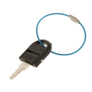 Stainless Steel Aircraft Cable Wire Keyring KeyChain Keyholder Light Blue 15cm