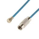 Stainless Steel Aircraft Cable Wire Keyring KeyChain Keyholder Light Blue 15cm