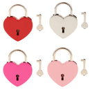 45mm Heart Shape Love Lock & Key Vintage Padlock Travel Locker Set - Red L