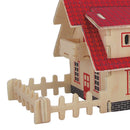 Children Brilliant Toys 3D Wooden Puzzles DIY Assembled Western Style House