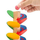 Colorful Wooden Tree Run Track Game Kids Intelligence Educational Toys