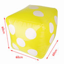 Inflatable Large Dice Toys 23.6 inch Yellow