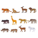 Set of 12 Wild Zoo Animal Model Figure Toys Kids Party Bag Filler Loot Favours