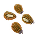 Pack of 12 Plastic Durian Fruit Pendant for Keyring Keychain Jewellery DIY Making