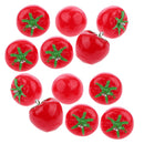 Pack of 12 Plastic Tomato Vegetable Pendant for Keyring Keychain Jewelery DIY Making
