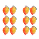 Pack of 12 Plastic Peach Fruit Pendant for Keyring Keychain Jewellery DIY Making