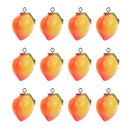 Pack of 12 Plastic Peach Fruit Pendant for Keyring Keychain Jewellery DIY Making
