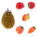 Pack of 12 Plastic Peach Fruit Pendant for Keyring Keychain Jewellery DIY Making