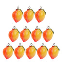 Pack of 12 Plastic Peach Fruit Pendant for Keyring Keychain Jewellery DIY Making