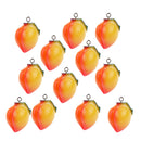 Pack of 12 Plastic Peach Fruit Pendant for Keyring Keychain Jewellery DIY Making
