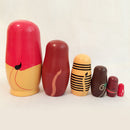 Set of 6pcs Painted Wooden Animals Nesting Dolls Matryoshka Russian Doll Kids Gift
