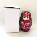 Set of 5pcs Red Painted Wooden Nesting Dolls Matryoshka Russian Doll Childrens Gift