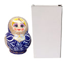 Set of 10pcs Blue Painted Wooden Nesting Dolls Matryoshka Russian Doll Kids Gift