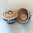 5PCS Wooden Matryoshka Matrioshka Russian Nesting Dolls Peking Opera Face Set
