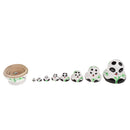 Wooden Russian Nesting Pandas Matryoshka 10 Dolls Set Hand Painted Kids Toy