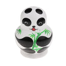 Wooden Russian Nesting Pandas Matryoshka 10 Dolls Set Hand Painted Kids Toy