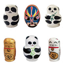 5 Wooden Matryoshka Matrioshka Russian Nesting Dolls Fortune Cat Set White
