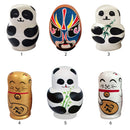 5 Wooden Matryoshka Matrioshka Russian Nesting Dolls Fortune Cat Set White