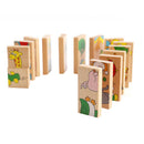15Pcs Building Blocks Wooden Toys Infant Animal Domino Educational Toys Gift