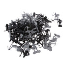 60 pcs/lot Sliver Black Warriors Medieval Soldiers Military Figures Toy