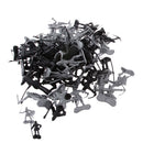 60 pcs/lot Sliver Black Warriors Medieval Soldiers Military Figures Toy