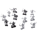 60 pcs/lot Sliver Black Warriors Medieval Soldiers Military Figures Toy