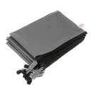 10Pcs A5 Size Gray Plastic Zippered Document Folder File Bag Office Supplies