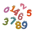 10pcs Multicolored Wooden Number Magnets 0-9 Refrigerator Magnets Kids Toy