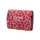 Women Girls Ladies Durable Removable Pockets Foldable Cosmetics Bag Case Purse Organiser Leopard Pink
