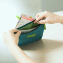 Women Girls Lake Blue Causal Travel Pouch Pencil Pen Card Storage Case Bag