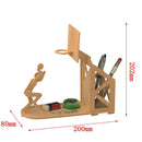 Moving Model Kit 3D Wooden DIY Basketball Pen Container Pen Box Puzzles Wooden Toys