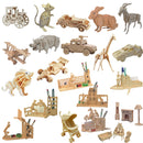 Moving Model Kit 3D Wooden DIY Boxing Pen Container Pen Box Puzzles Kids Wooden Toys