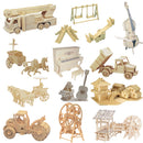 3D Wooden Puzzles Woodcraft Construction Kit DIY Piano & Guitar Puzzles Toys Gifts