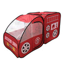 Kids Childrens Playhouse Indoor Outdoor Pop Up Fire Truck Car Play Tent Toy