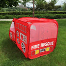 Kids Childrens Playhouse Indoor Outdoor Pop Up Fire Truck Car Play Tent Toy