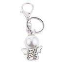 Rhinestone Crystal Car Key Hanger Lucky Fortune Cat Pendant Key Ring Keyfobs
